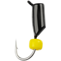 Мормышка вольфрамовая Viking Fishing Rigabik+bead 0.35g 2mm Black+Y (5шт)