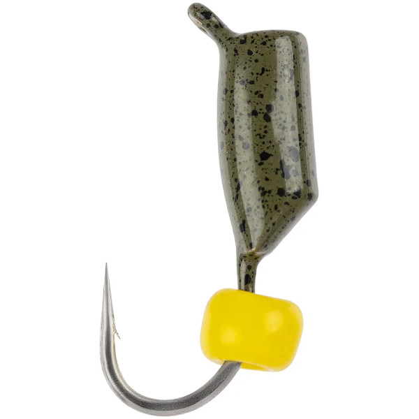 Мормышка вольфрамовая Viking Fishing Rigabik+bead 0.62g 2.5mm Olive+Y (5шт)