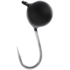 Viking Fishing Round 0.64g 4mm Black Tungsten Jig (5 pcs)