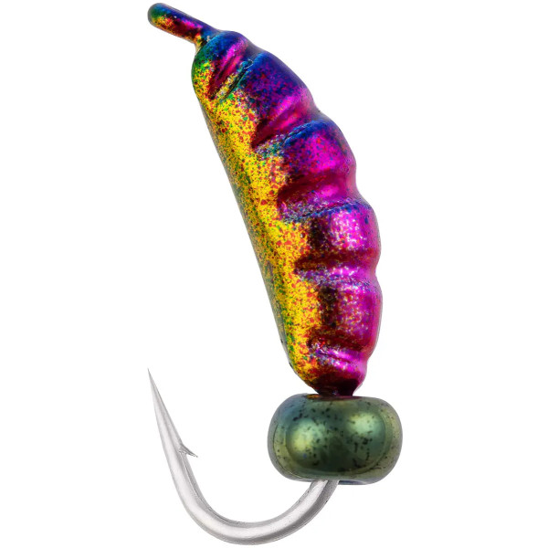 Мормышка вольфрамовая Viking Fishing Shrimp+bead 0.95g 9mm Rainbow (5шт)