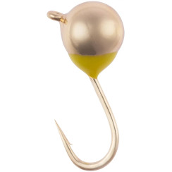 Мормышка вольфрамовая Viking Fishing Round+drop 0.31g 3mm Gold (5шт)