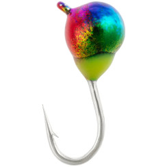 Viking Fishing Round+drop 0.18g 2.5mm Rainbow Tungsten Jig (5 pcs)