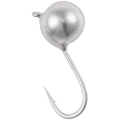 Viking Fishing Round 0.64g 4mm Silver Tungsten Jig (5 pcs)