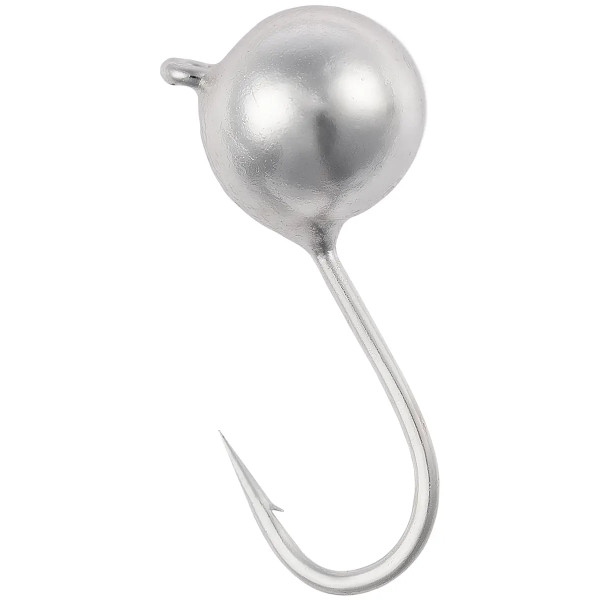 Viking Fishing Round 0.64g 4mm Silver Tungsten Jig (5 pcs)