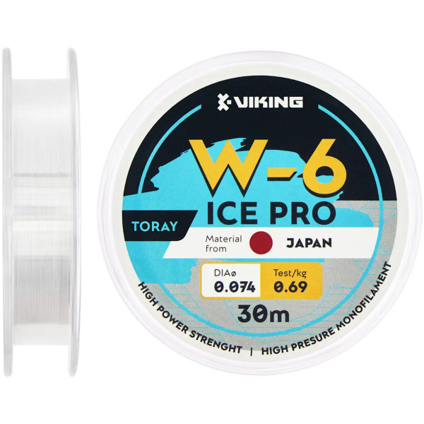 Line Viking Fishing Ice Pro W-6 30m (clear) 0.172mm 2.96kg