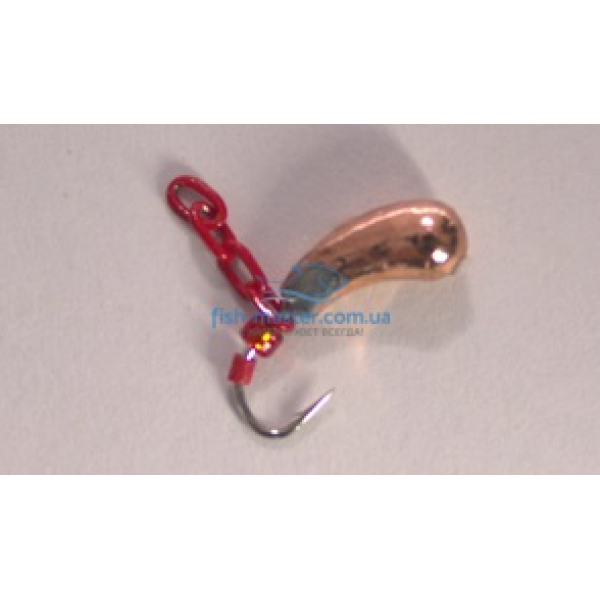 Winter Star tungsten jig, Uralka, 3.0mm/0.57g chain, #16 hook: copper/red