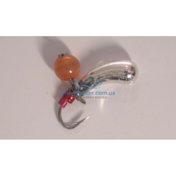 Winter Star tungsten jig, Uralka, 3.0mm/0.57g, hook No. 16: silver/red