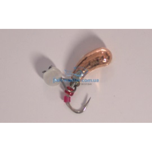 Winter Star tungsten jig, Uralka, 3.0mm/0.57g, hook No. 16: copper/white