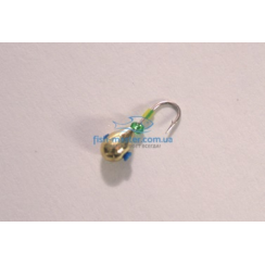 Tungsten jig Winter Star drop hole cambric 4.0mm/0.92g hook No. 14: gold