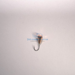Winter Star tungsten jig, drop-shaped, eye, 4.0mm/0.84g, hook No. 14: copper