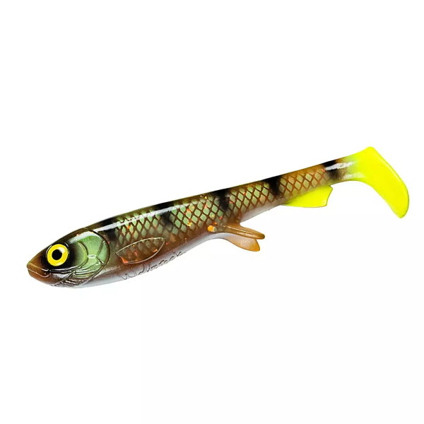 Wolfcreek Lures Shad 20 200mm Silicone 75g #C081 Motoroil Kiwi Perch (UV)