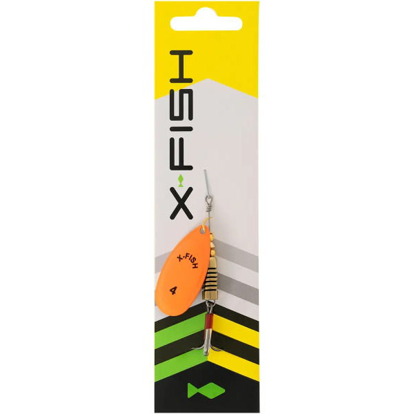 Блесна X-Fish Stark №1 2.5g Nikel UV orange