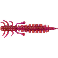 Silicone X-Fish Bug 3" Lox Rose Red & Black Flake