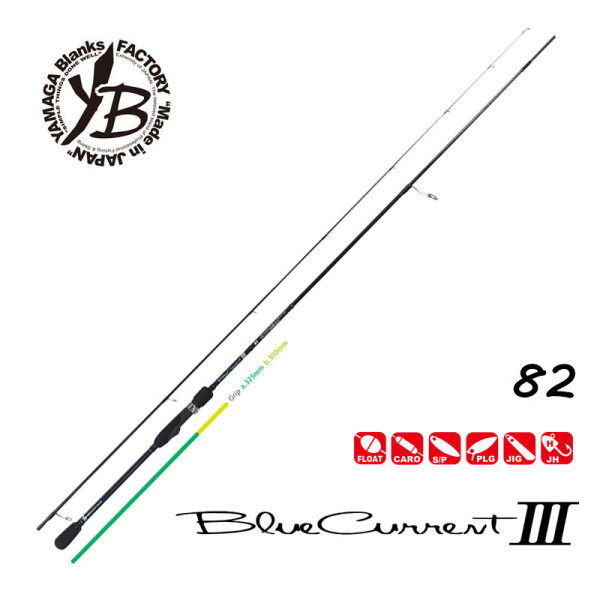Спінінг Yamaga Blanks Blue Current III BLC-82 2.49m max 20g