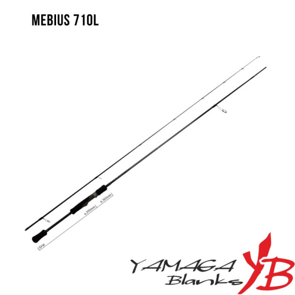 Спінінг Yamaga Blanks Mebius 710L 2.39m 3-21g