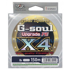 YGK G-Soul X4 Upgrade 150m 0.128mm #0.6/12lb 5.4kg Cord: Gray