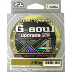 YGK G-Soul X4 Upgrade 200m 0.128mm #0.6/12lb 5.4kg Cord: Gray