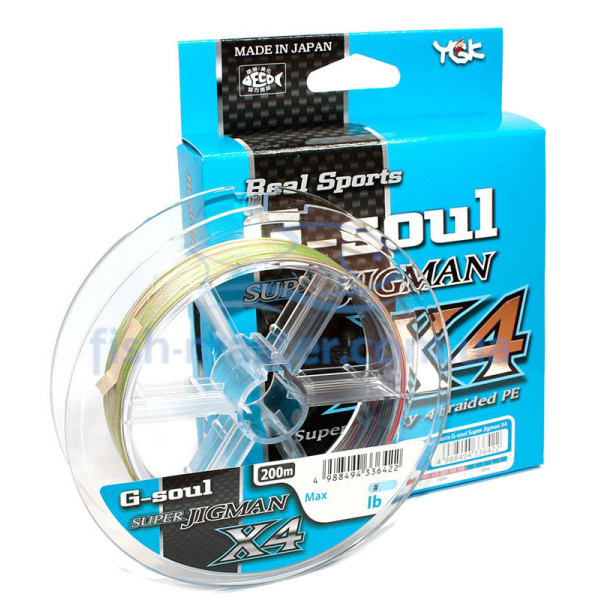 YGK Super Jig Man X4 200m 0.205mm #1.5/25lb 11.3kg 10m x 5 Colors