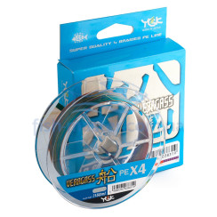 Шнур YGK Veragass PE X4 150m 0.128mm #0.6/12lb 5.4kg 10m x 5 colors